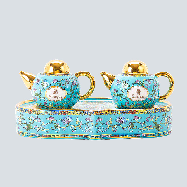 盛世如意景泰蓝酱醋壶