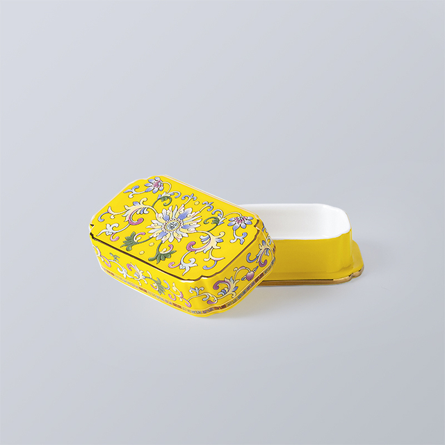 盛世如意国韵黄牙签盒